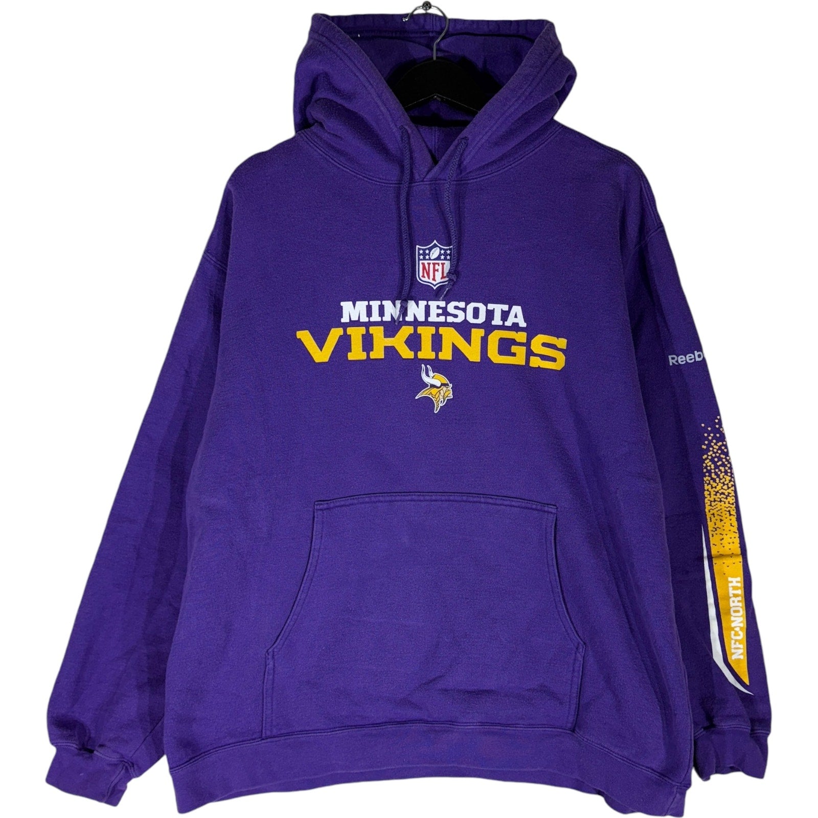 Vintage Reebok Minnesota Vikings NFL Spellout Hoodie