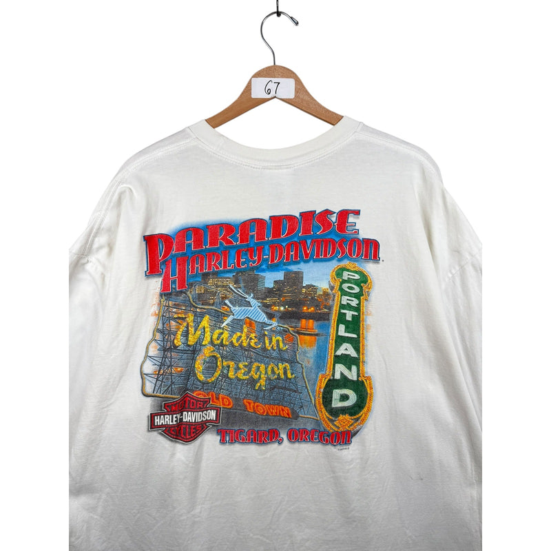 Vintage Harley Davidson Paradise Oregon Long Sleeve T Shirt