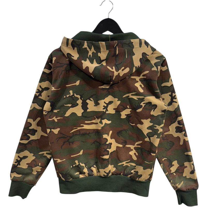 Vintage Woodland Camoflauge Full Zip Hoodie