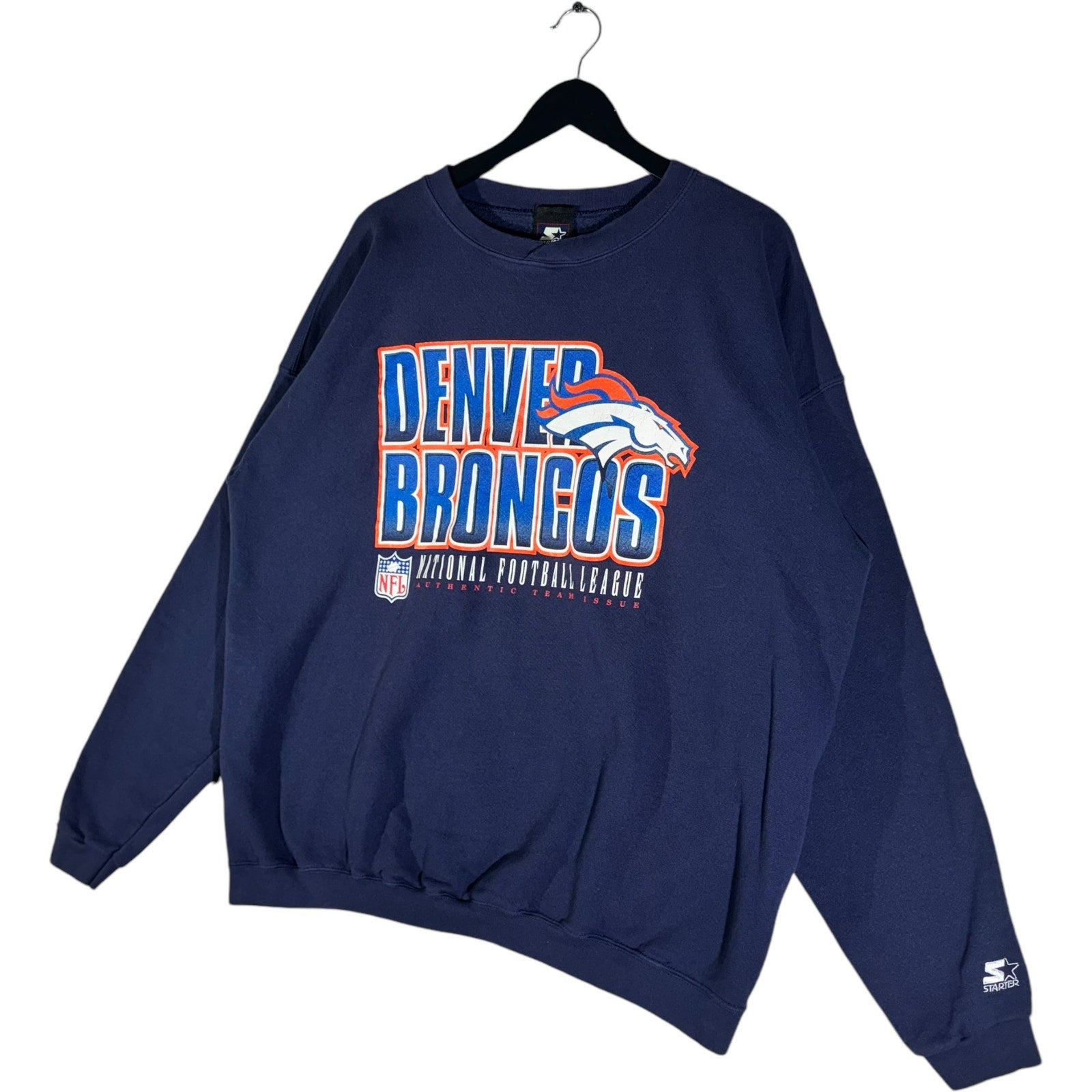 Vintage Starter Denver Broncos NFL Spellout Crewneck 90s