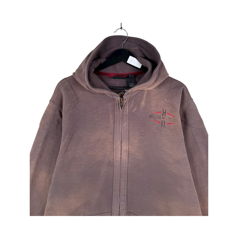 Vintage Harley Davidson Washed Full Zip Hoodie