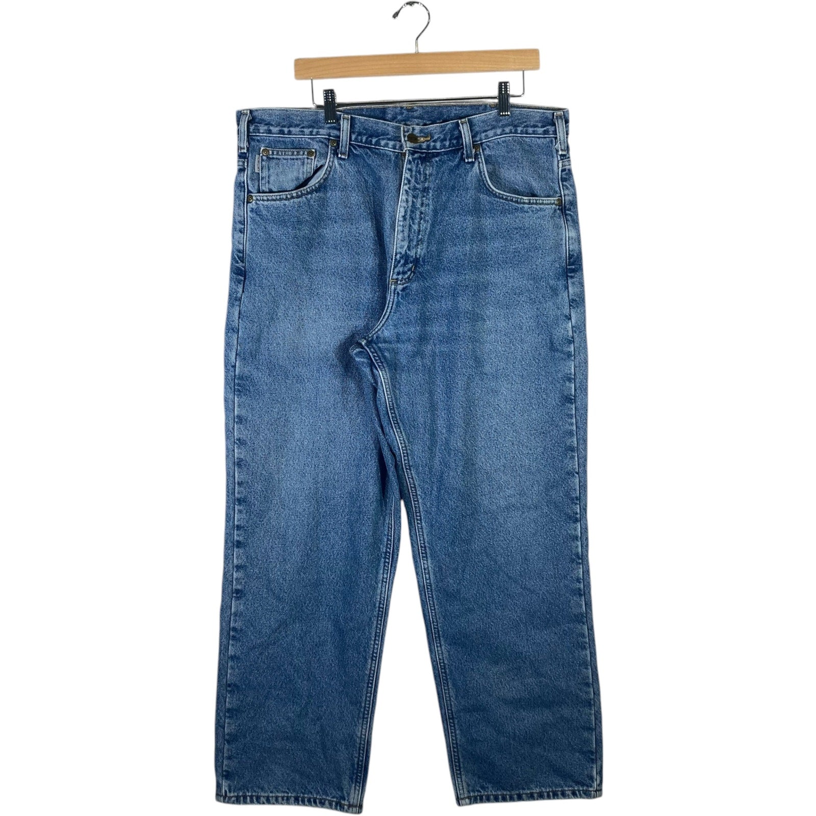 Vintage Carhartt Flannel Lined Denim Jeans Men's 38x30