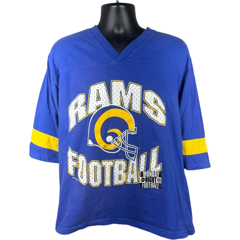 Vintage St. Louis Rams Large Helmet Logo NFL Tee 90s