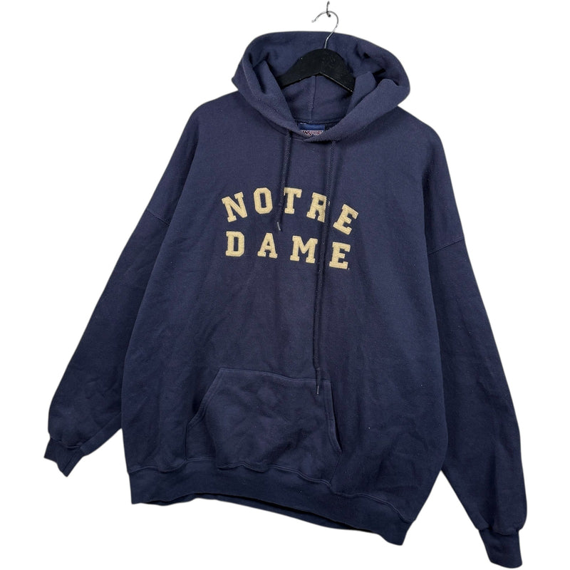 Vintage University Of Notre Dame Chest Spellout Hoodie