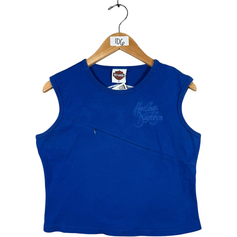 Vintage Harley Davidson Embroidered Tank Top