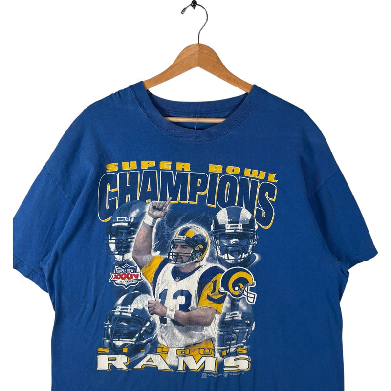 Vintage St. Louis Rams Super Bowl 34 Champions NFL Tee 2000