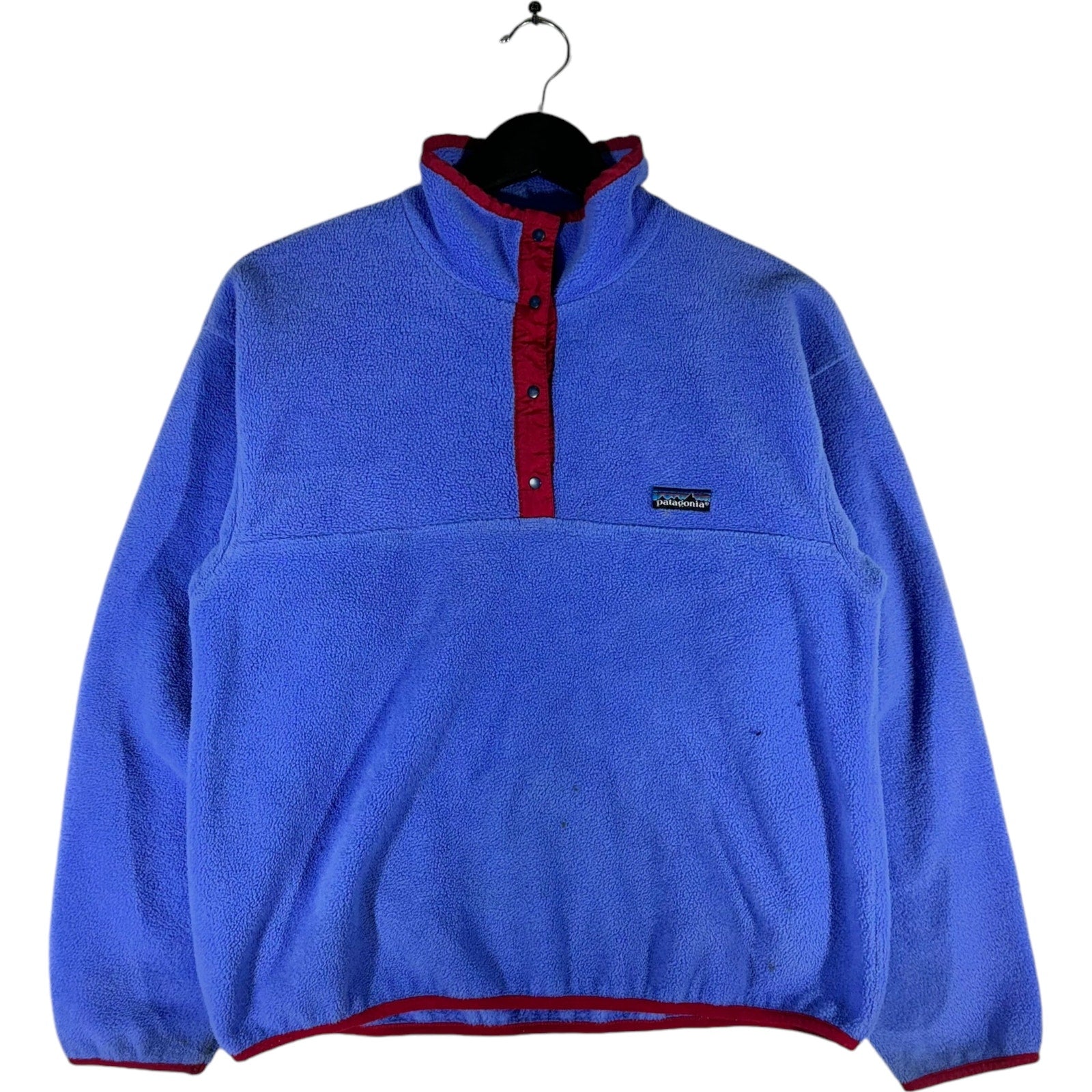 Vintage Women's Patagonia 1/4 Snap Button Mini Logo Fleece