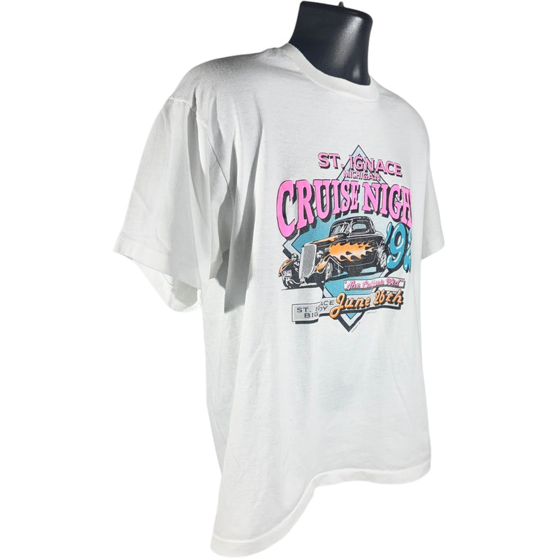 Vintage St. Ignace Michigan Cruise Night Classic Car Tee '92