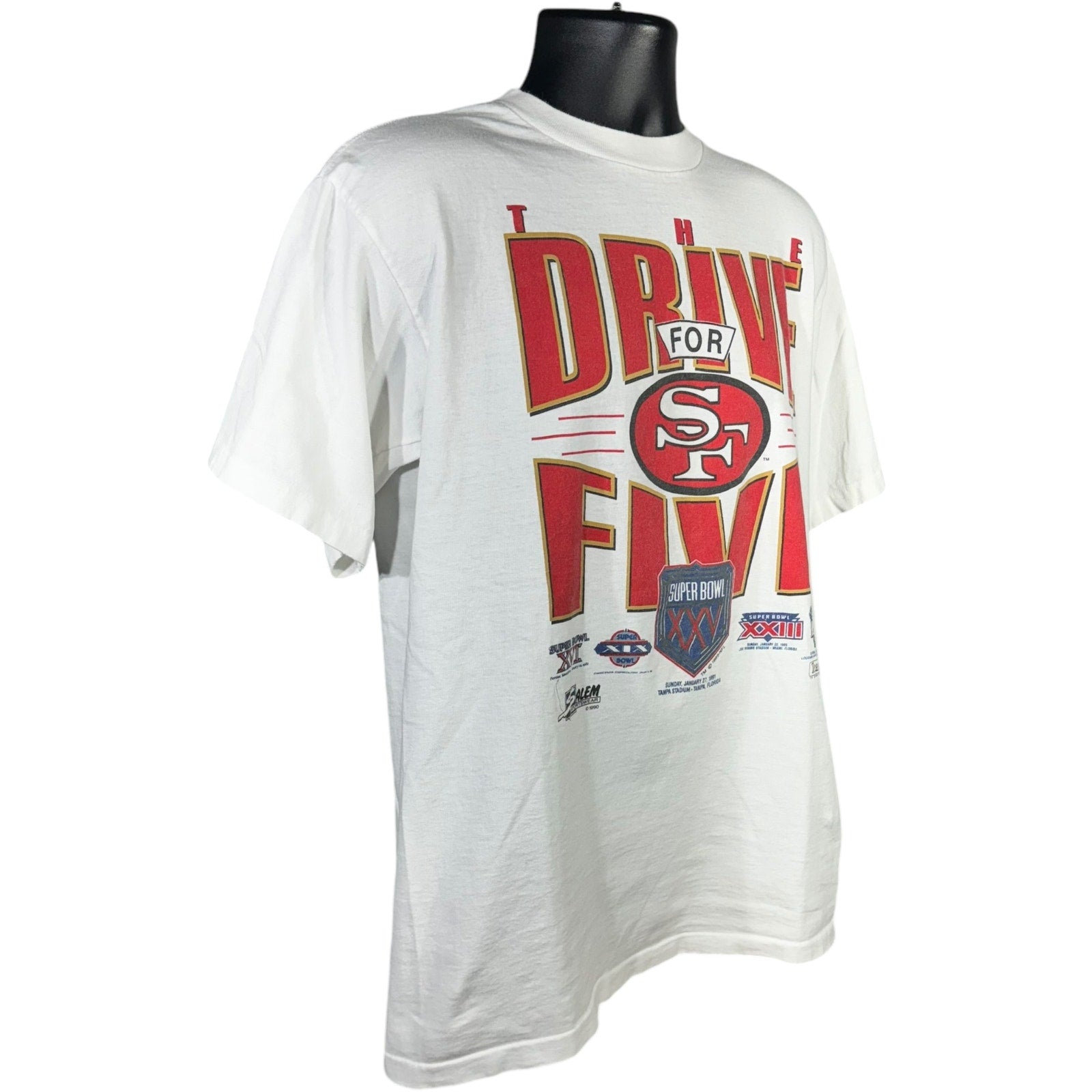 Vintage San Francisco 49ers Super Bowl 25 Logo NFL Tee 90s