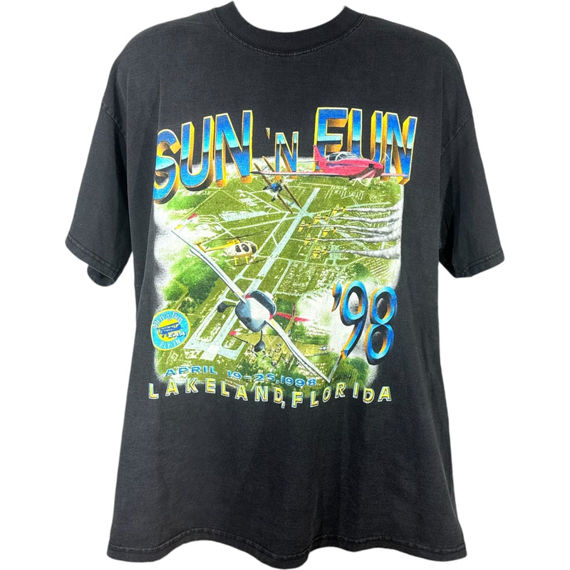 Vintage "Sun 'N Fun" Lakeland, Florida Plane Souvenir Tee