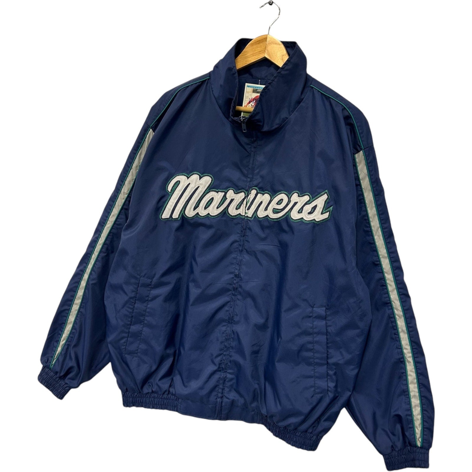 Vintage Seattle Mariners Spellout MLB Full Zip Bomber Jacket