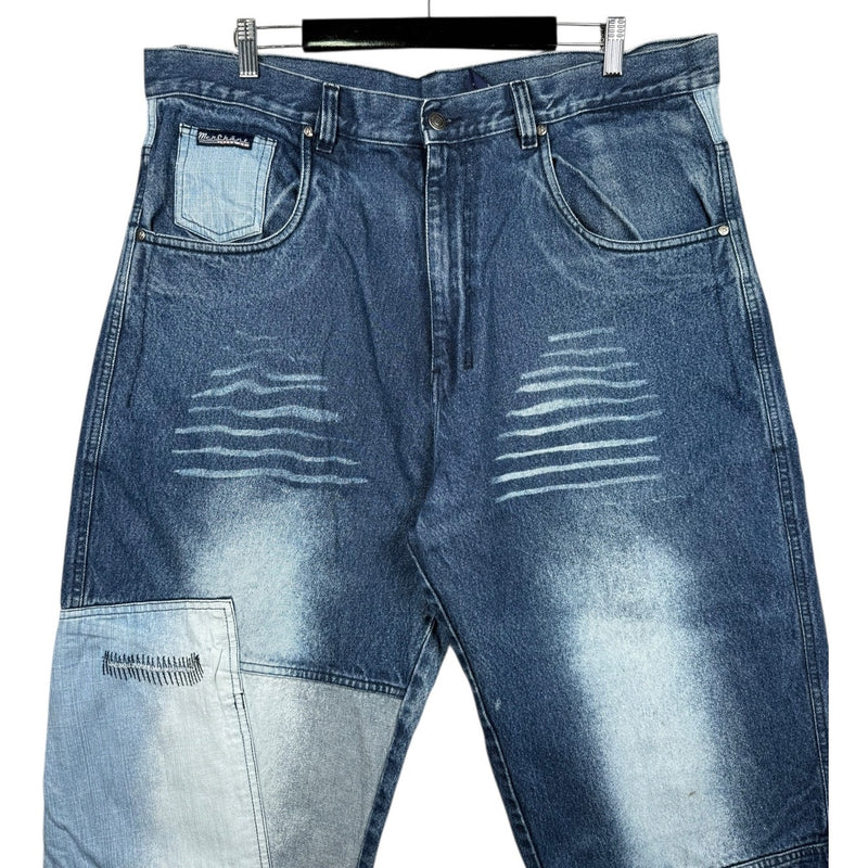 Vintage Patchwork Carpenter Distressed Denim Jeans 40