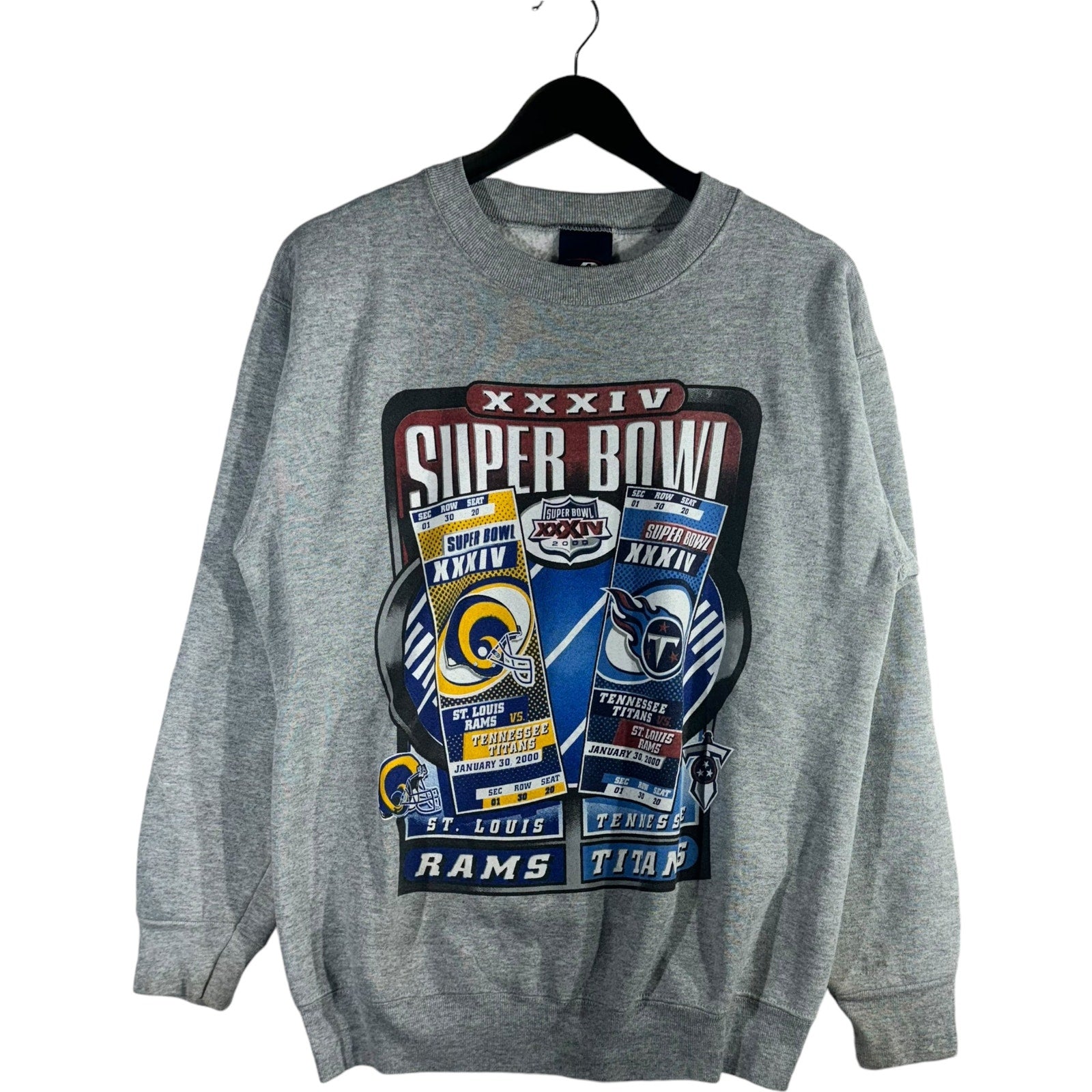 Vintage Super Bowl XXXIV Rams vs. Titans Pro Player Crewneck