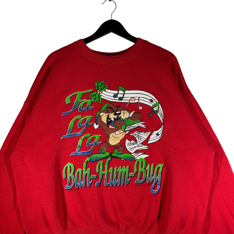 Vintage Looney Tunes Taz Singing Christmas Crewneck