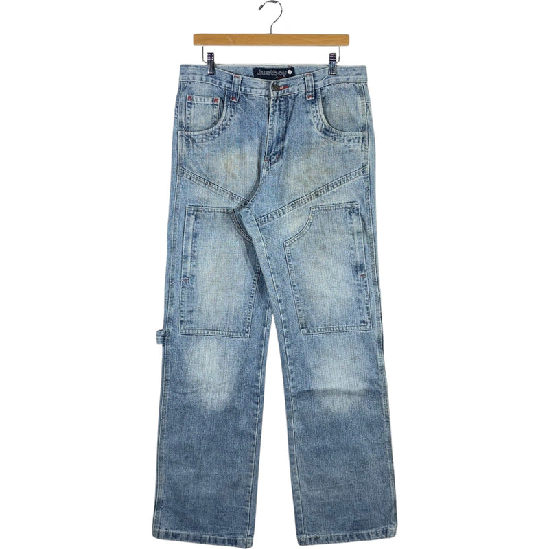 Vintage Justboy Double Knee Big Pockets Carpenter Jeans 34x33