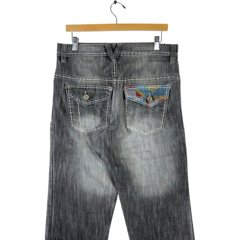 Vintage 5ive Jungle & Co. Straight Leg Dark Wash Jeans 34 x 30