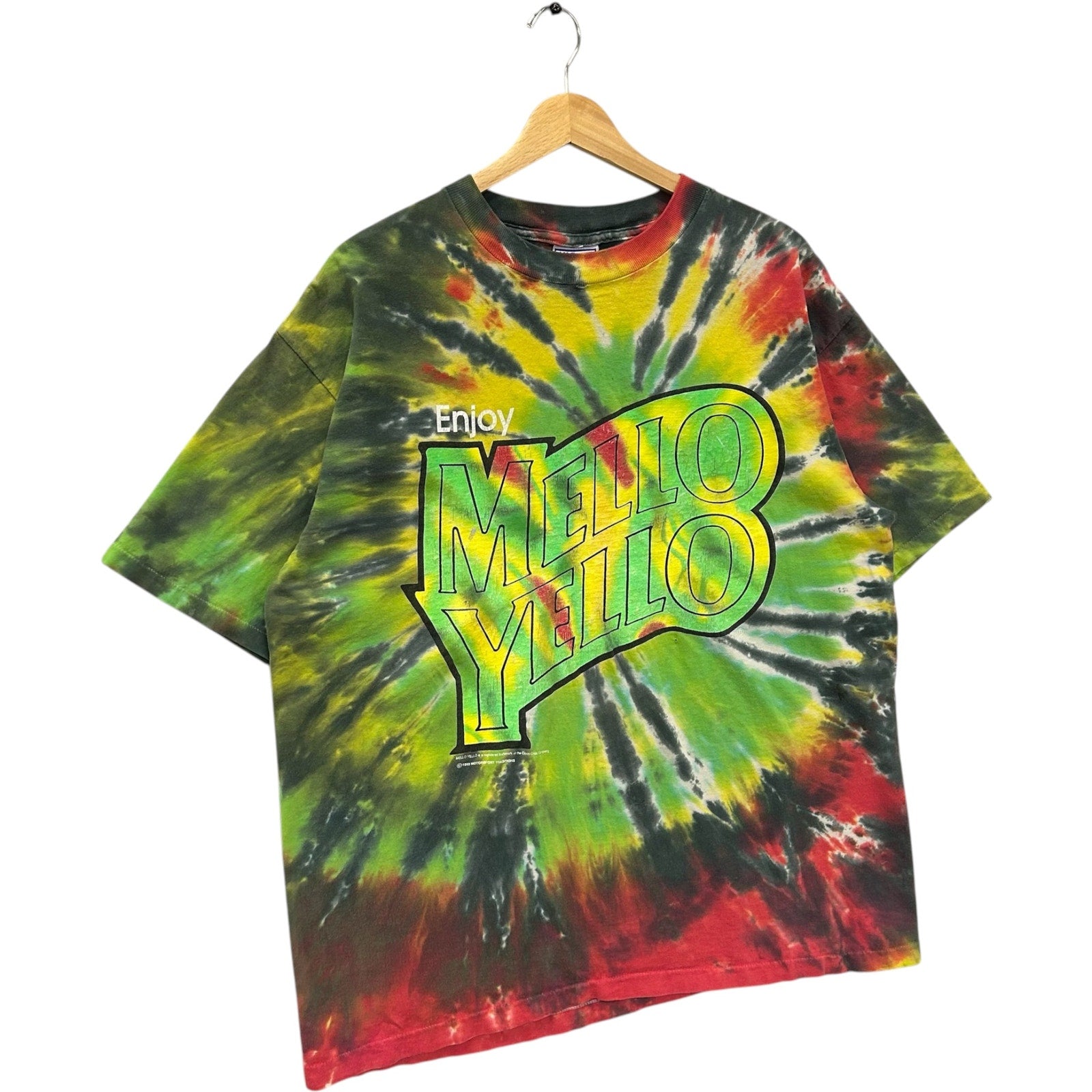 Vintage Enjoy Melo Yello Beverage Tie Dye Promo Tee