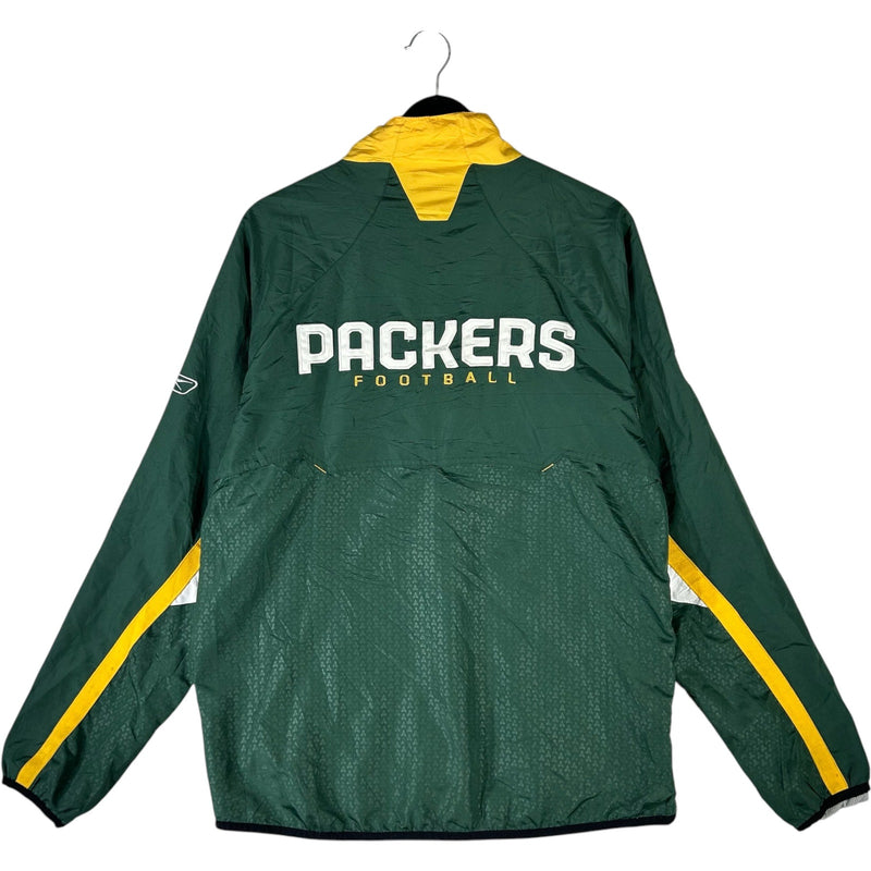 Vintage Reebok Green Bay Packers NFL 1/4 Zip Light Jacket