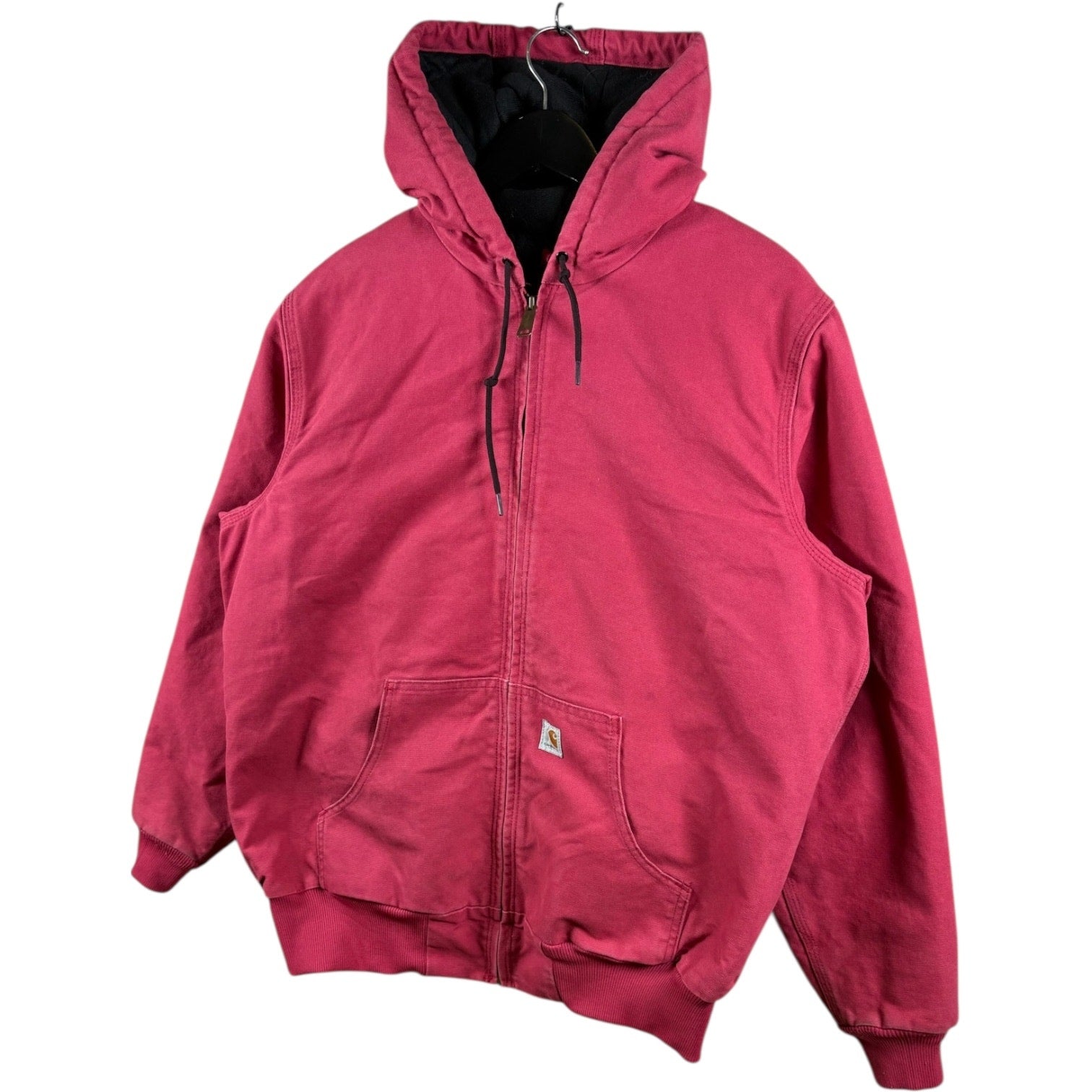 Vintage Womens Carhartt Canvas Hooded Full Zip Workwear Jacket