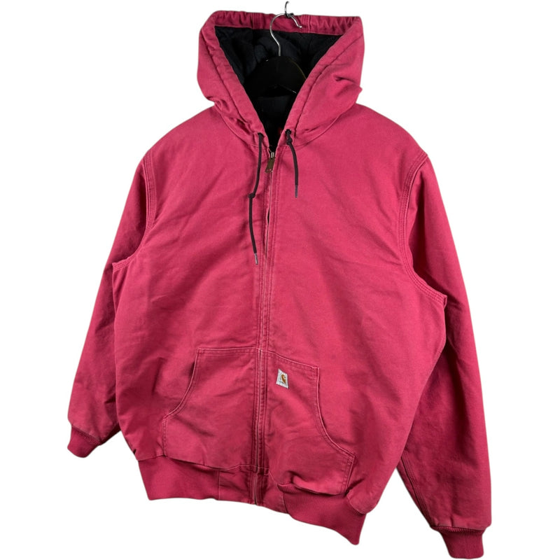 Vintage Womens Carhartt Canvas Hooded Full Zip Workwear Jacket