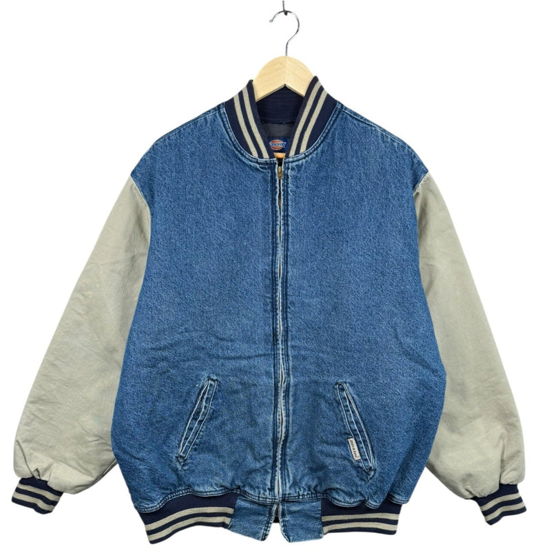 Vintage Dickies Denim Striped Bomber Jacket