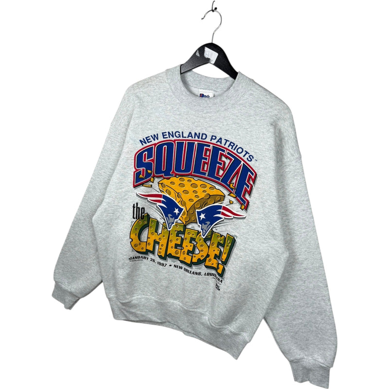 Vintage New England Patriots “Squeeze the Cheese” Crewneck