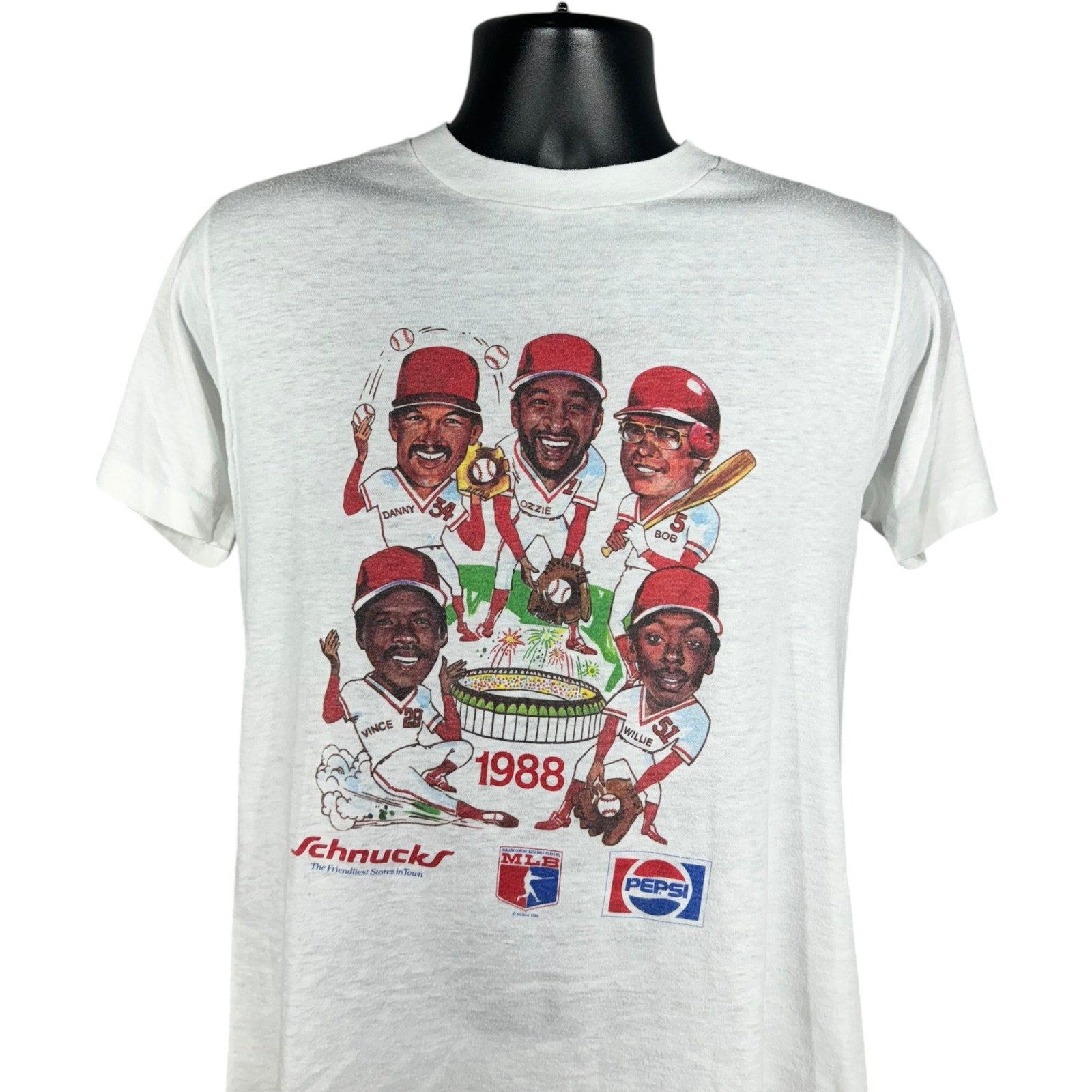 Vintage St. Louis Cardinals MLB Caricature Tee 1988