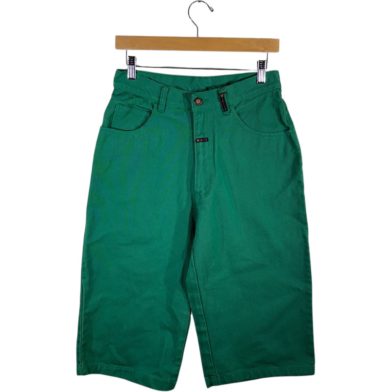 Vintage Wicked Green Denim Shorts 30
