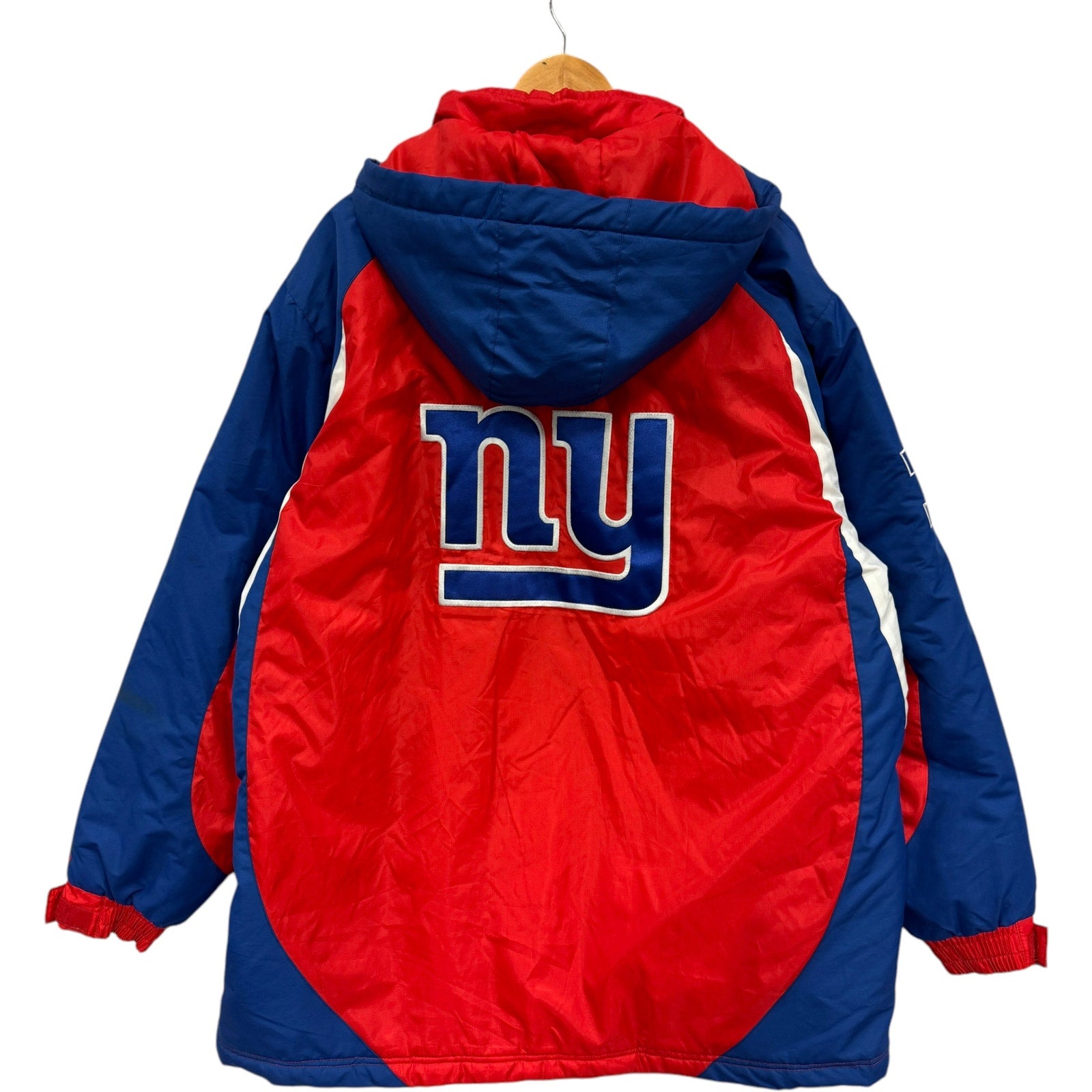 Vintage NY Giants Hooded Logo NFL Puffer Jacket