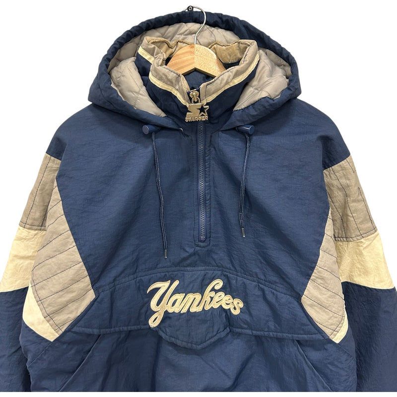 Vintage Starter New York Yankees Hooded Anorak Puffer Jacket