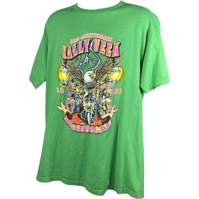 Vintage Hollister CA Motorcycle Rally Souvenir Tee 1993
