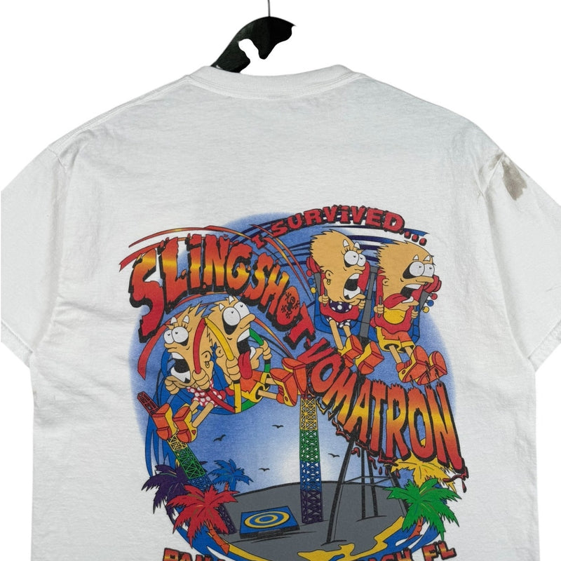 Vintage Slingshot Vomatron Amusement Park Graphic T-Shirt