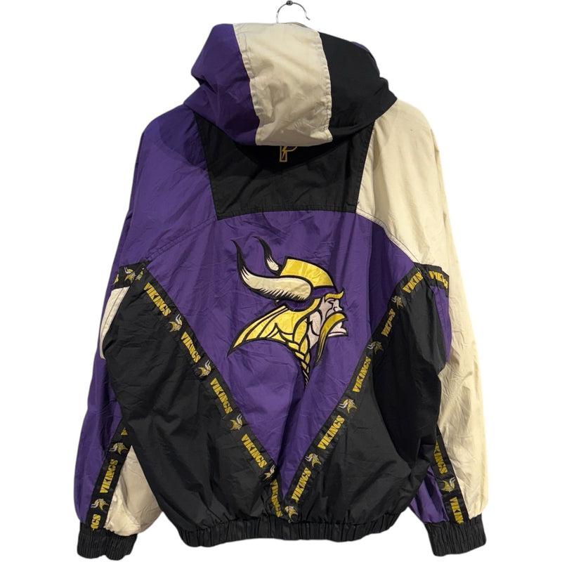 Vintage Pro Player Minnesota Vikings Color Block NFL Puffer Jacket