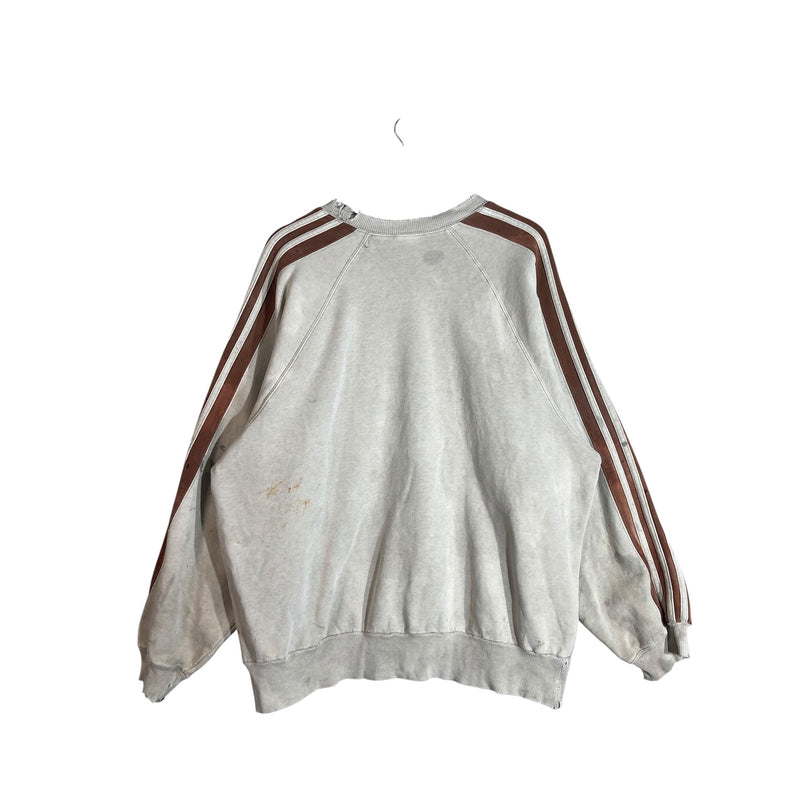Vintage Adidas Mini Logo Striped Crewneck
