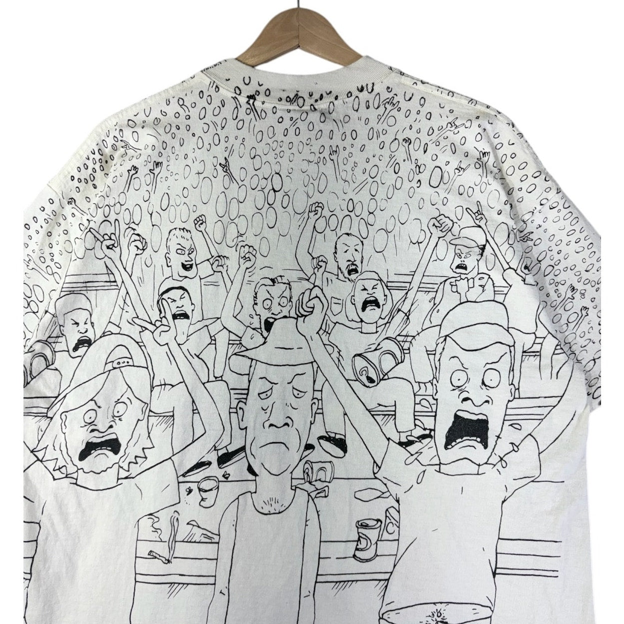 Vintage Beavis and Butt Head All Over Print Graphic T-Shirt