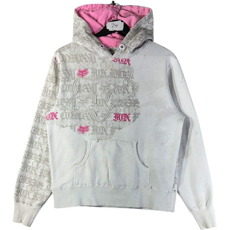 Vintage Fox Embroidered Logo Hoodie