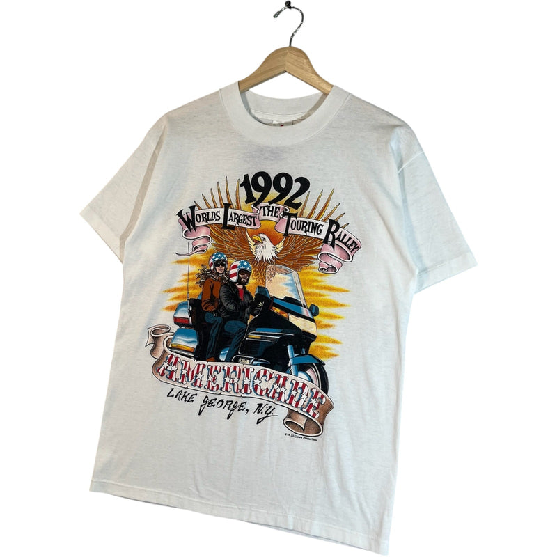 Vintage The Americade Rally Lake George NY Biker Tee 1992