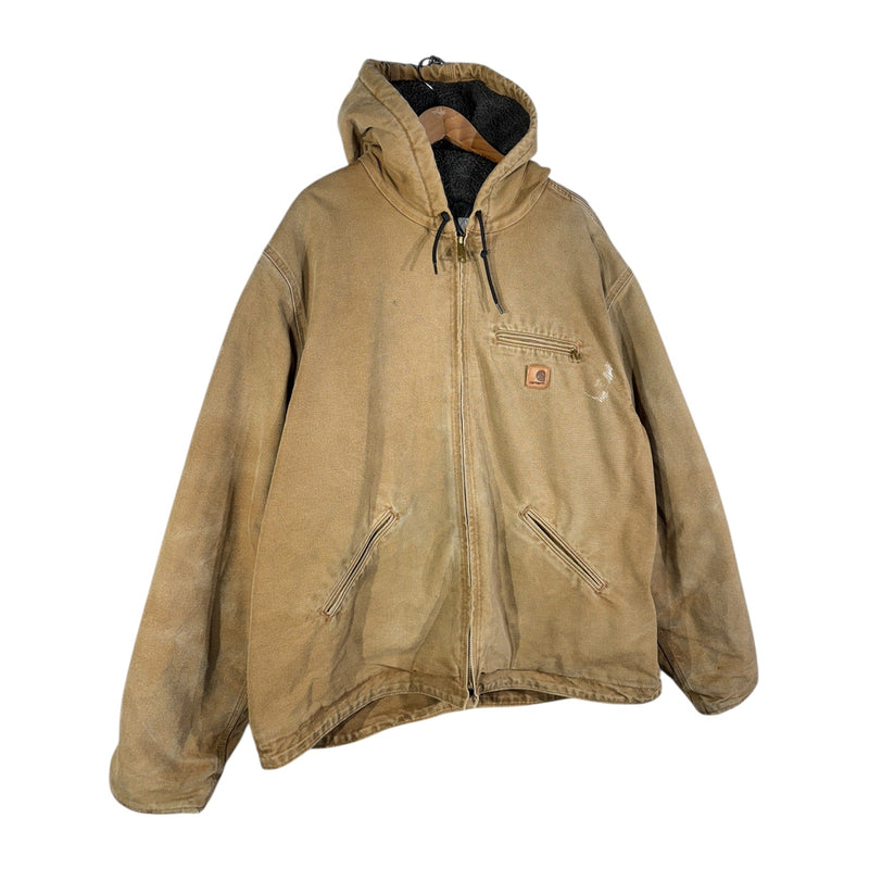 Vintage Carhartt Canvas Full Zip Hooded Workwear Jacket