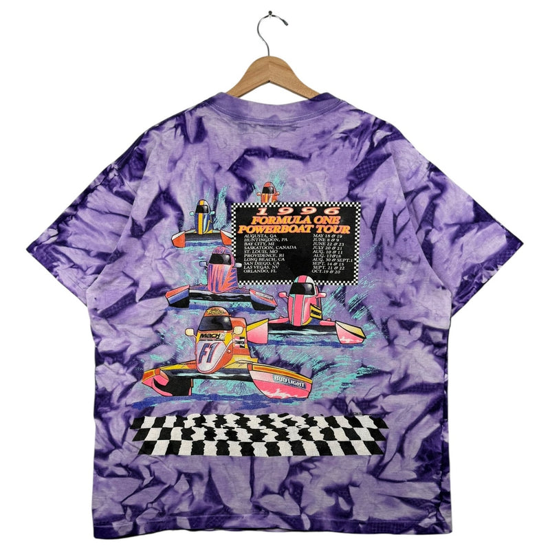 Vintage Formula One Powerboat Tour Racing Tie-Dye T-Shirt