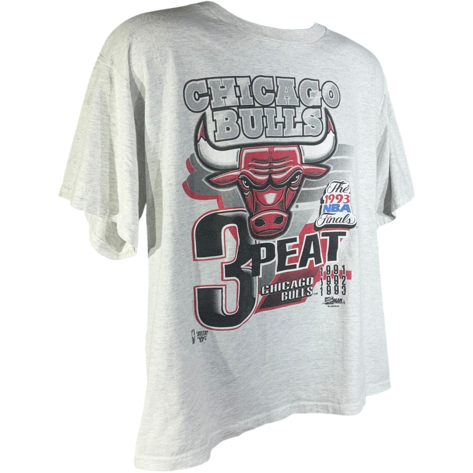 Vintage Chicago Bulls 3Peat World Champions NBA Finals Tee 1993