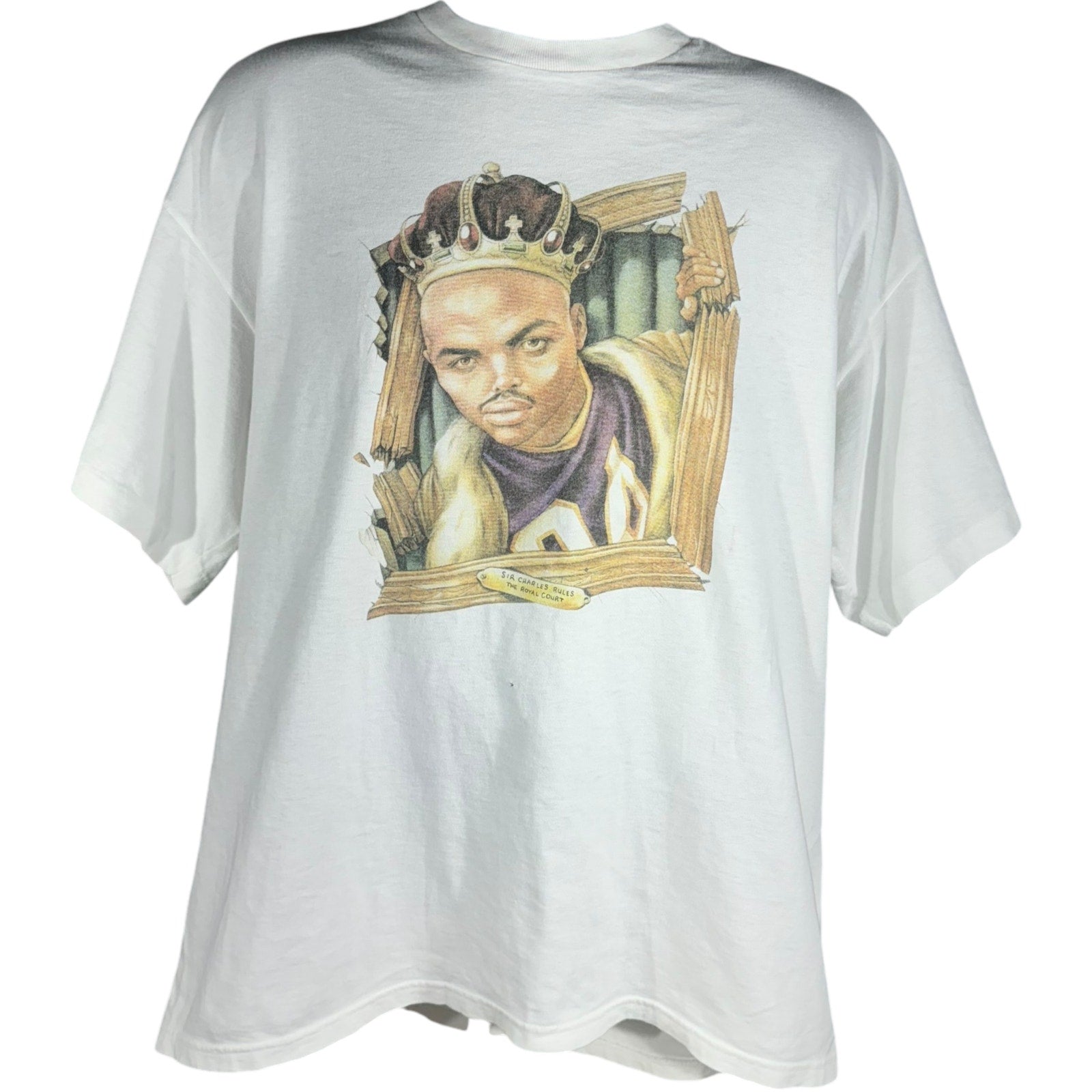 Vintage Charles Barkley "Rules The Royal Court" Nike Caricature Tee 90s