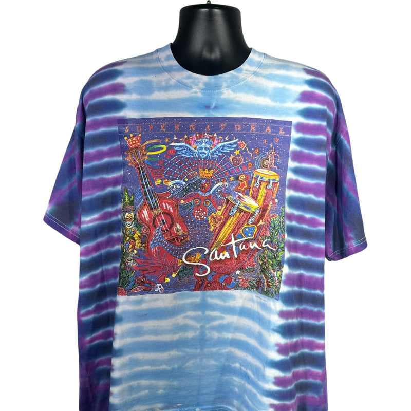 Vintage Carlos Santana "Supernatural" Tie Dye Band Tee