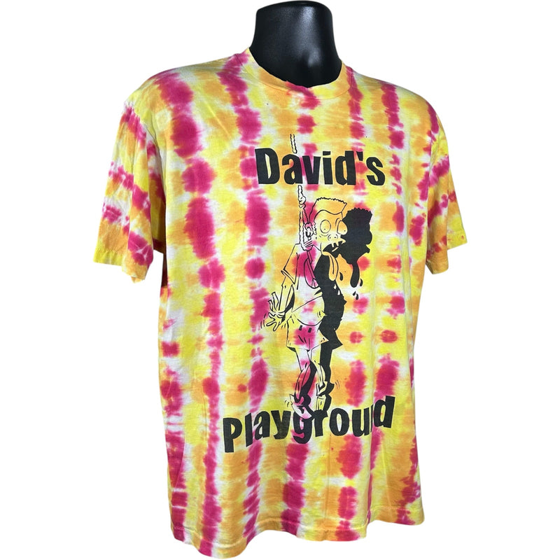 Vintage David's Playground Tie Dye Graphic Tee 90s