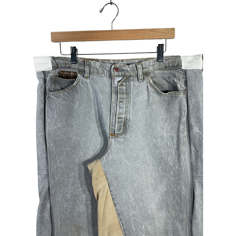 Vintage Reworked Denim Carpenter Shorts 40
