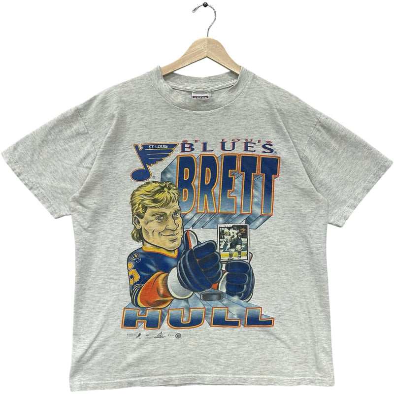 Vintage St. Louis Blues Brett Hull Caricature Tee