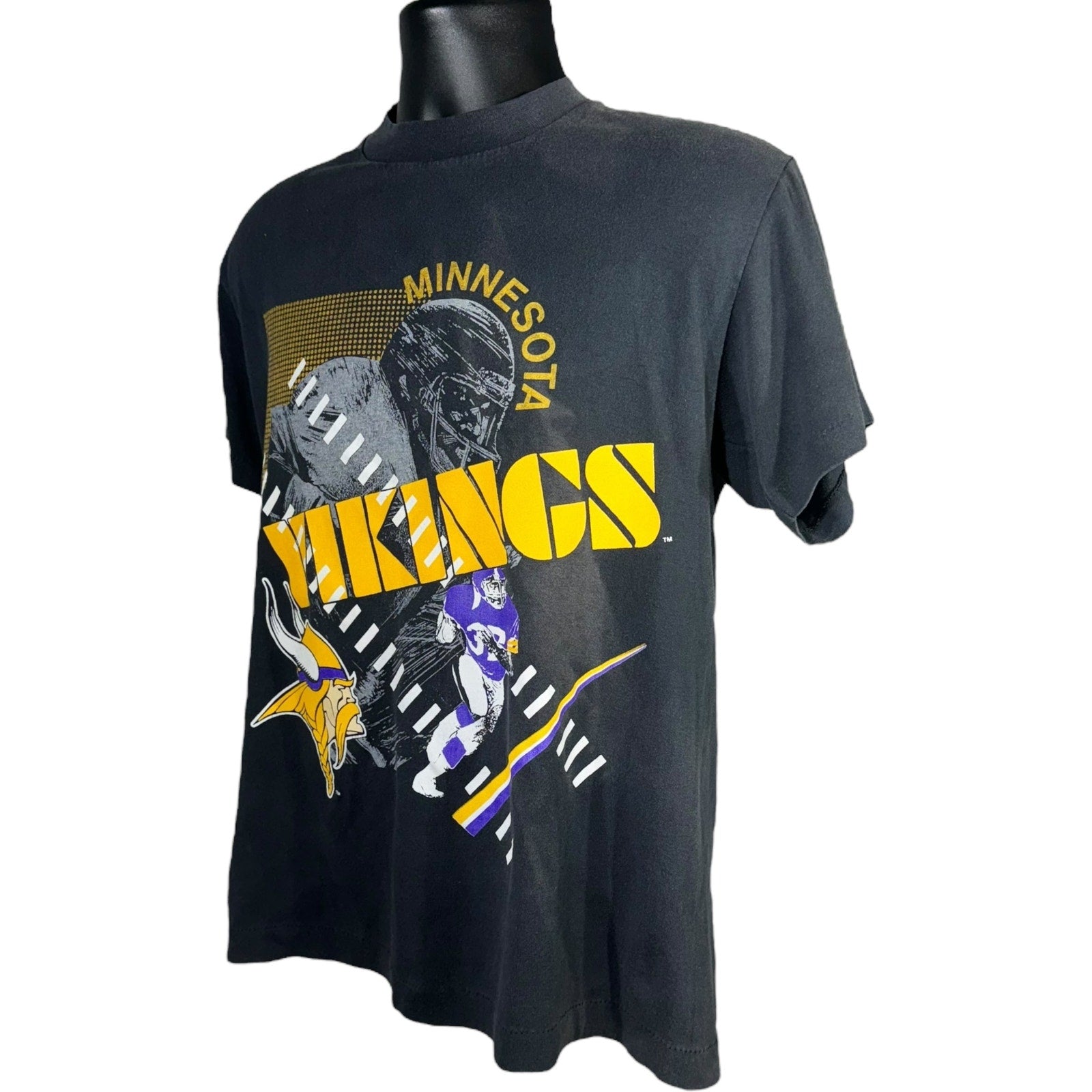 Vintage Minnesota Vikings Big Print NFL Tee 90s