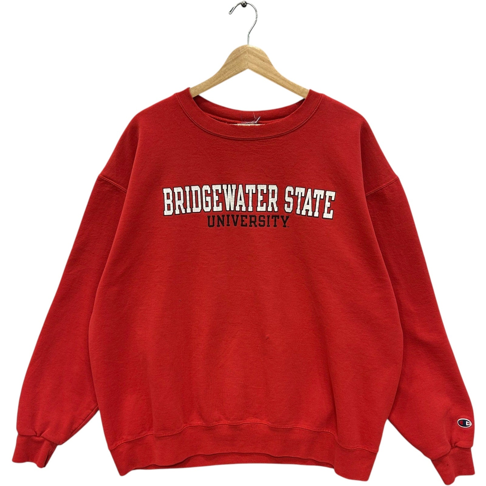 Vintage Champion Bridgewater State University Spellout Crewneck Large