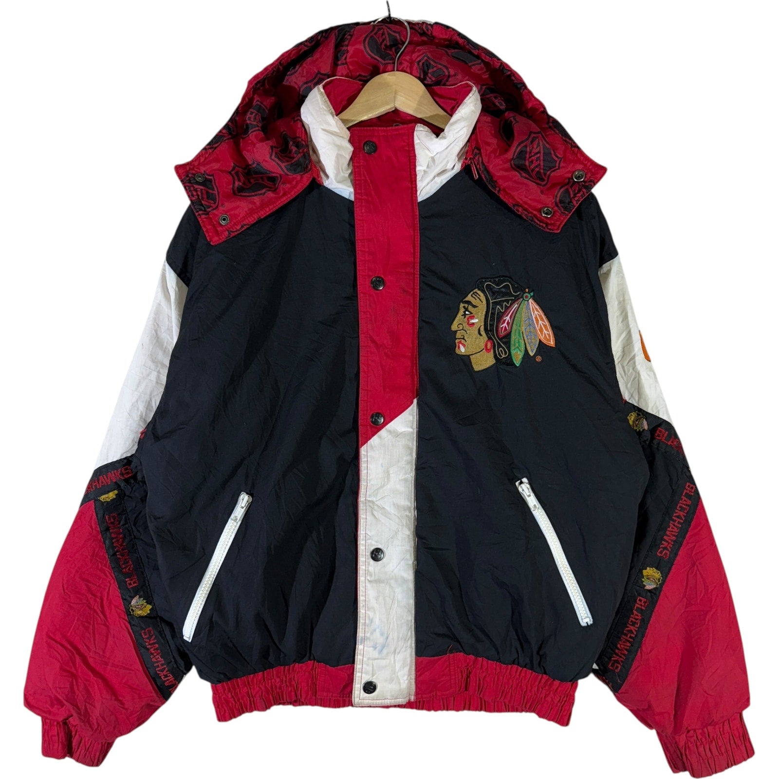 Vintage Chicago Blackhawks Pro Player Puffer Jacket