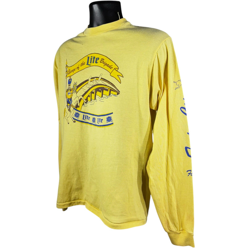 Vintage Miller Lite Spellout Long Sleeve Beer Promo Tee