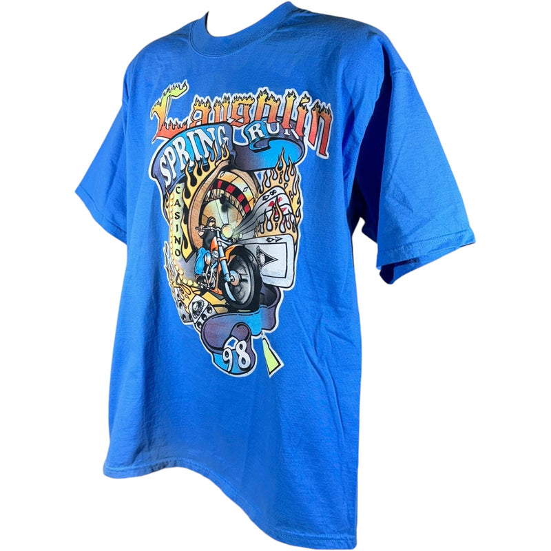 Vintage Laughlin Spring Run Casino Themed Biker Tee 1998